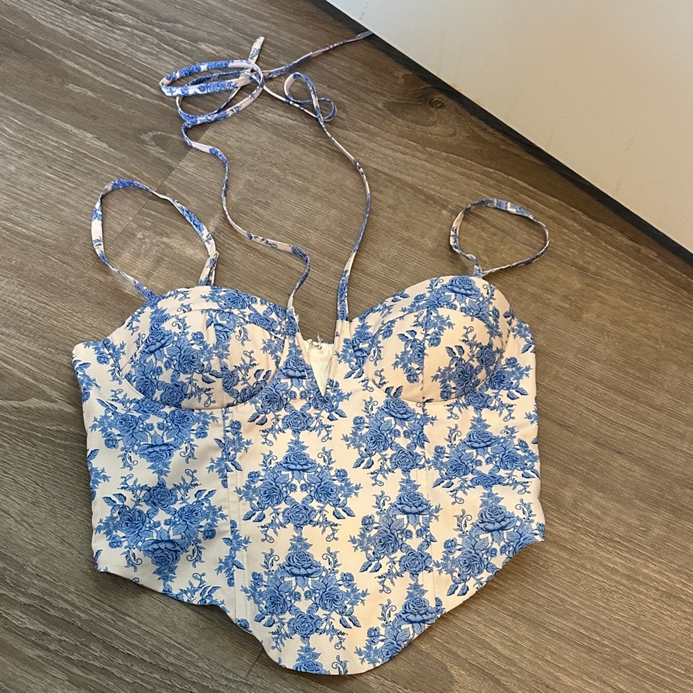 Superdown Floral Women's Corset Top